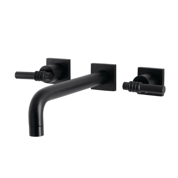 Kingston Brass KS6020ML Wall Mount Tub Faucet, Matte Black KS6020ML